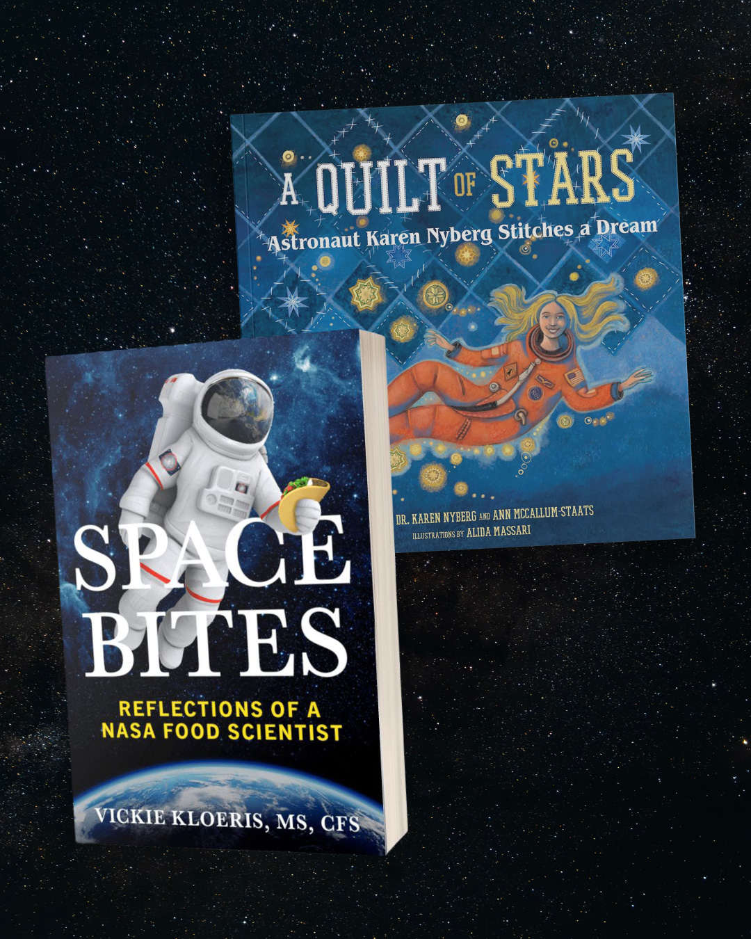 Book Covers of A Quilt of Stars and Space Bites