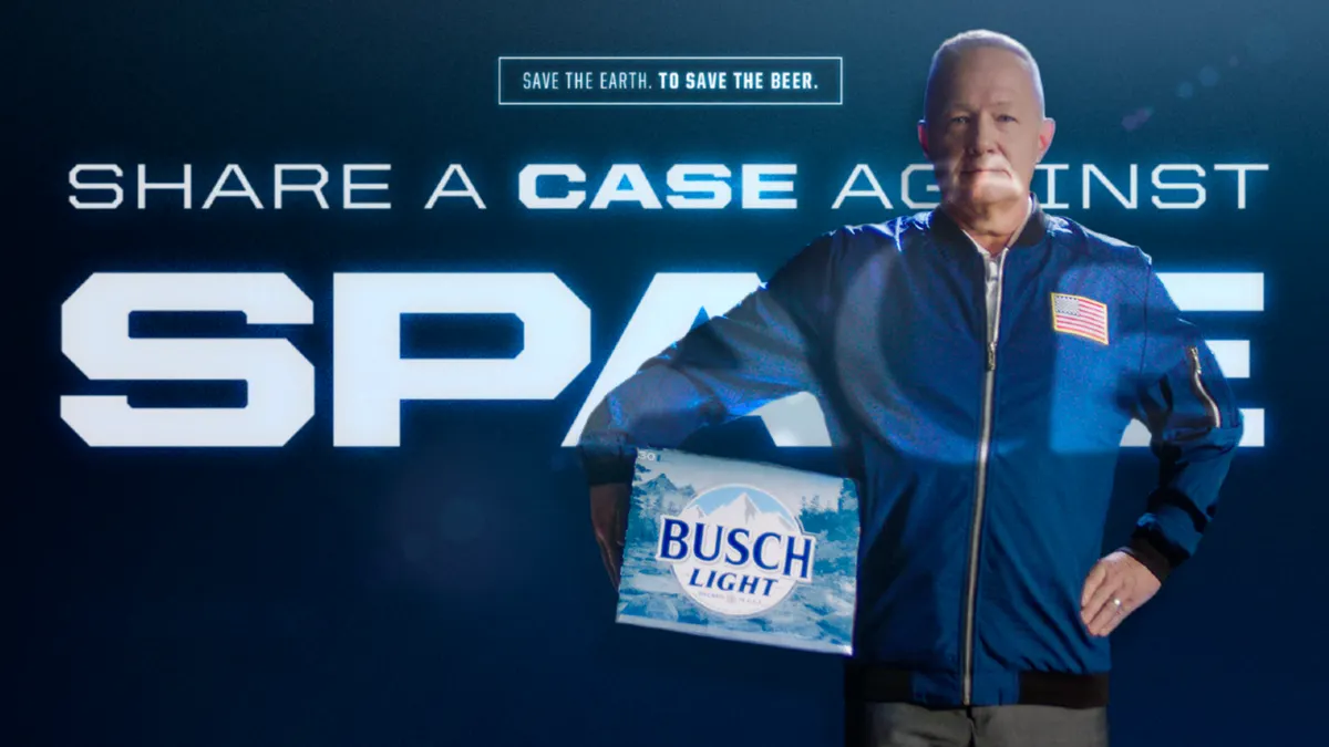 Astronaut Doug Hurley in Busch Light's commercial "A Case Against Space"